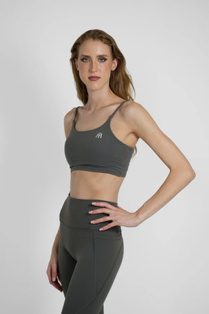 Revamp Luxe Classic Crop Top - Iron Dust
