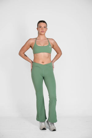 FLEXFLARE CROSSOVER LEGGINGS - Sage Serenity