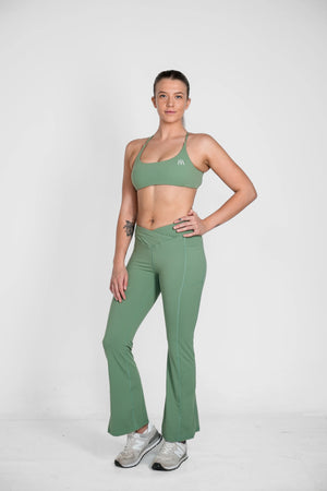 FLEXFLARE CROSSOVER LEGGINGS - Sage Serenity
